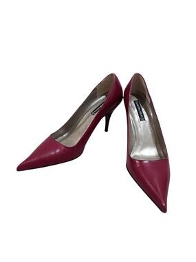 Claudia Ciuti Shoes Womens Size 7 Dark Red Leather Pointed Toe Pumps Italy
